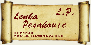 Lenka Pešaković vizit kartica
